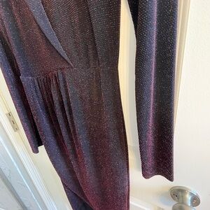 Elegant black and red Long Sleeve Dress